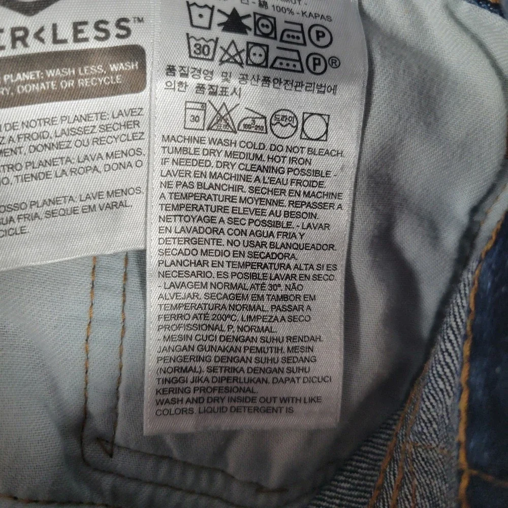 Levi's 501 Original Straight Leg Jeans Mens 40x30 Dark Indigo Blue Button Fly